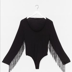 Nastygal fringe bodysuit